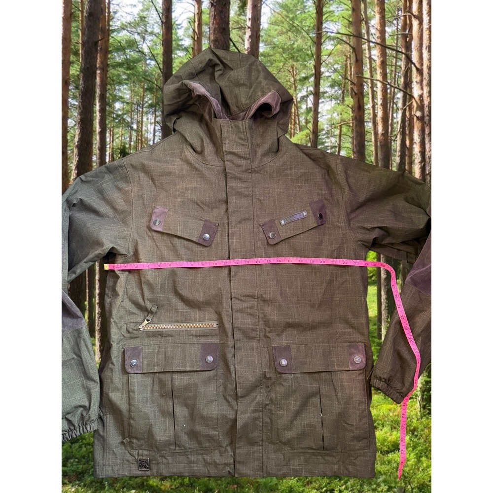 Burton Ronin Outerwear Mens Large Olive DryRide Field Jacket Hooded Utility - Picture 11 of 12